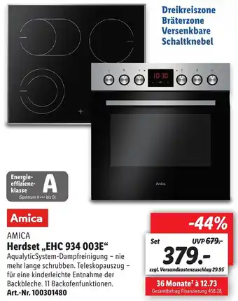 Lidl Amica Herdset ,,EHC 934 003E" Angebot