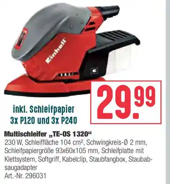 BayWa Einhell Multischleifer TE-OS 1320 Angebot