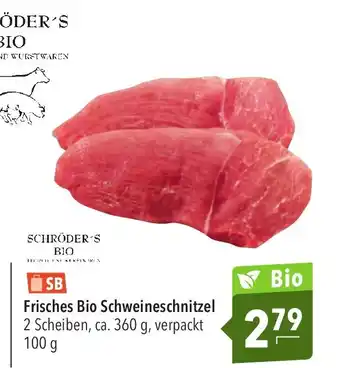 CITTI Markt Schroder's Bio Schweineschnitzel 100g Angebot