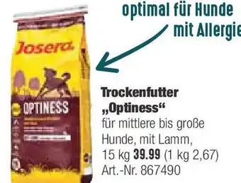 BayWa Trockenfutter Optiness Angebot