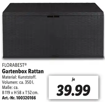 Lidl Florabest Gartenbox Rattan Angebot