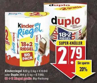 Edeka Neukauf Kinderriegel 420g oder Duplo 364g Angebot