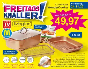 KODi livington COPPERLIN WonderCook Aluguss mit einzigartiger CeramiTech- Beschichtung. 42 x 25 x 12 cm. 14-in-1 Angebot