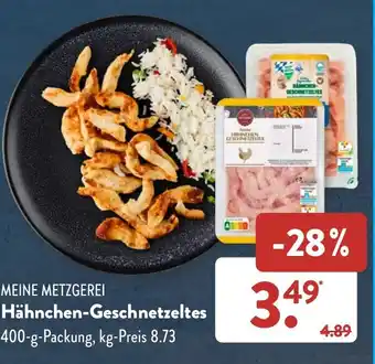 Aldi Süd MEINE METZGEREI Hähnchen-Geschnetzeltes 400-g Angebot