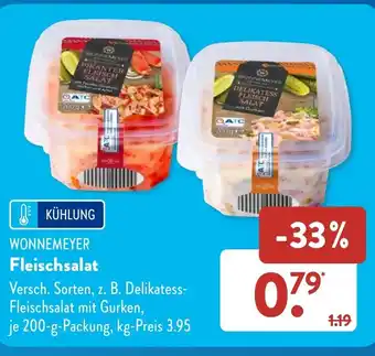 Aldi Süd WONNEMEYER Fleischsalat 200g Angebot