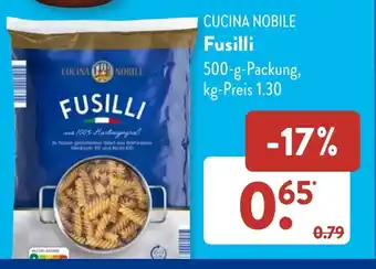 Aldi Süd CUCINA NOBILE Fusilli 500-g Angebot