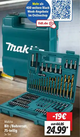 Lidl Makita Bit-/Bohrerset, 75-teilig Angebot