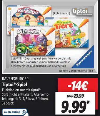 Lidl RAVENSBURGER Tiptoi-Spiel Angebot