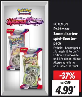 Lidl Pokémon- Sammelkartenspiel-Boosterpack Angebot