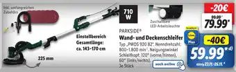 Lidl PARKSIDE Wand und Deckenschleifer ,,PWDS 920 B2" Angebot