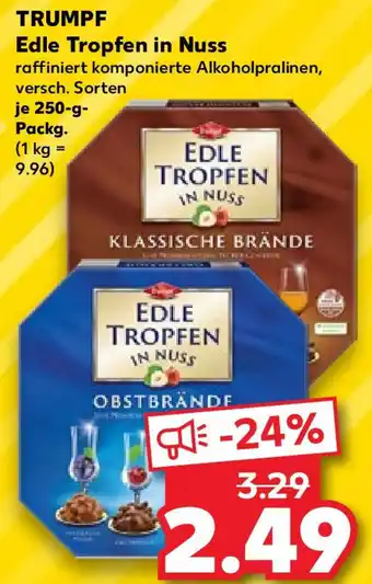 Kaufland TRUMPF Edle Tropfen in Nuss 250 g Packg. Angebot