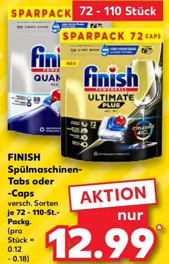 Kaufland FINISH Spülmaschinen-Tabs oder Caps 72-110 St. Packg. Angebot