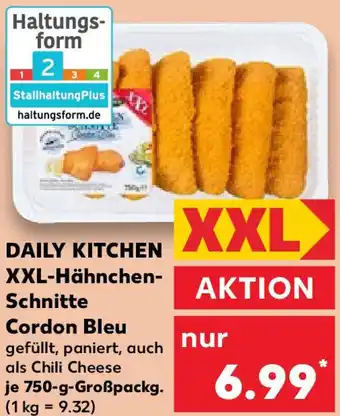 Kaufland DAILY KITCHEN XXL-Hähnchen-Schnitte Cordon Bleu 750 g Angebot