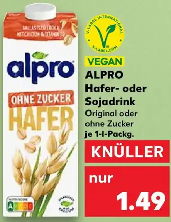 Kaufland ALPRO Hafer oder Sojadrink 1-l-Packg. Angebot