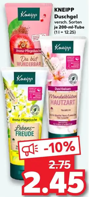 Kaufland KNEIPP Duschgel 200 ml Tube Angebot