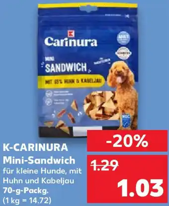 Kaufland K-CARINURA Mini-Sandwich 70 g Packg. Angebot