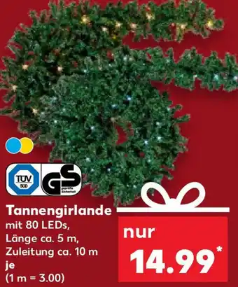 Kaufland Tannengirlande mit 80 LEDs Angebot