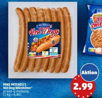 PENNY MIKE MITCHELL'S Hot Dog Würstchen 440 g Packung Angebot