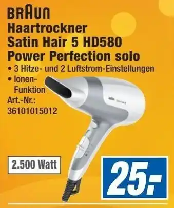 Expert Braun Haartrockner Satin Hair 5 HD580 Power Perfection solo Angebot