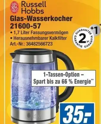 Expert Russell Hobbs Glas Wasserkocher 21600 57 Angebot