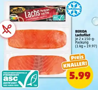 PENNY BERIDA Lachsfilet 2 x 150 g Packung Angebot