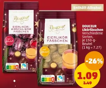 PENNY DOUCEUR Likörfässchen 150 g Beutel Angebot