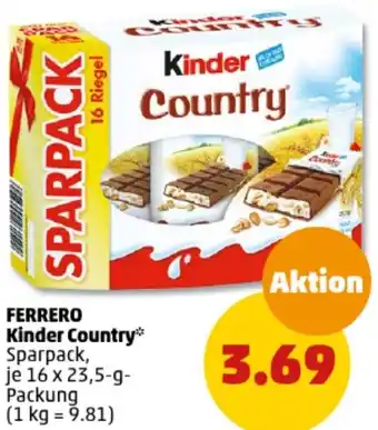 PENNY FERRERO Kinder Country 16 x 23,5 g Packung Angebot