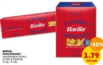 PENNY BARILLA Pasta Al Bronzo 400 g Packung Angebot