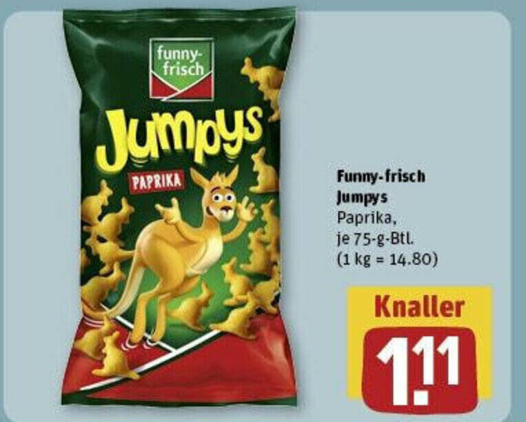 Funnyfrisch Jumpys Paprika, je 75gBtl. Angebot bei REWE