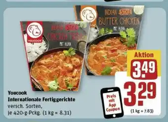 REWE Youcook Internationale Fertiggerichte versch. Sorten, je 420 g Angebot