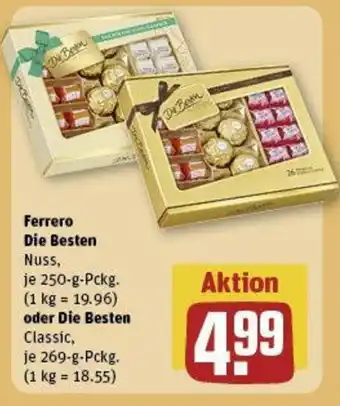 REWE Ferrero Die Besten Nuss, je 250-g-Pckg. oder Die Besten Classic, je 269-g-Pckg. Angebot