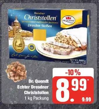 Edeka Dr. Quendt Echter Dresdner Christstollen 1 kg Packung Angebot