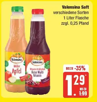 Edeka Valensina Saft verschiedene Sorten 1 Liter Flasche Angebot