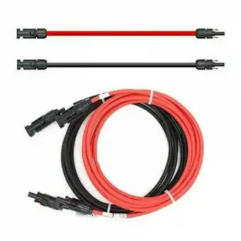 ManoMano Verlängerungskabel 6mm² beidseitig kompatibel mit mc4 solarkabel rot / schwarz inkl. stecker 2 x 12m Angebot