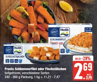 Edeka Frosta Schlemmerfilet oder Fischstäbchen tiefgefroren, verschiedene Sorten 240-360 g Angebot