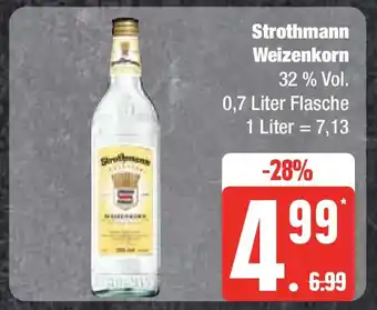 Edeka Strothmann Weizenkorn 32% Vol. 0,7 Liter Flasche Angebot