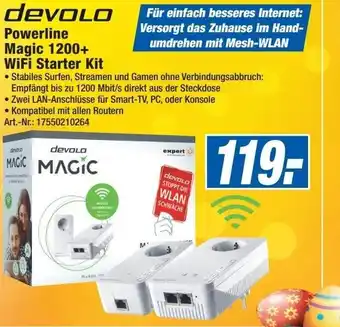 Expert Devolo Powerline Magic 1200+ WiFi Starter Kit Angebot