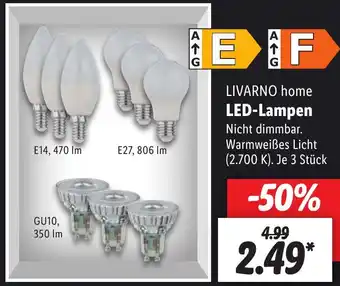 Aldi Nord LIVARNO home LED-Lampen Angebot