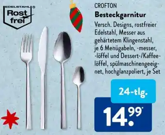 Aldi Süd CROFTON Besteckgarnitur 24-tlg. Angebot