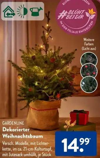 Aldi Süd GARDENLINE Dekorierter Weihnachtsbaum Angebot