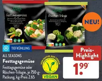 Aldi Süd ALL SEASONS Festtagsgemüse 750 g Packung Angebot