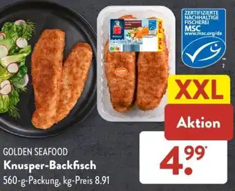 Aldi Süd GOLDEN SEAFOOD Knusper-Backfisch 560 g Packung Angebot