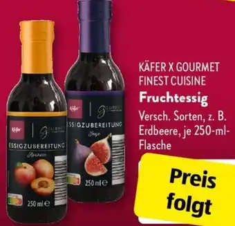 Aldi Süd KÄFER X GOURMET FINEST CUISINE Fruchtessig 250 ml Flasche Angebot