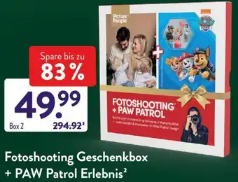 Aldi Süd Fotoshooting Geschenkbox + PAW Patrol Erlebnis Angebot