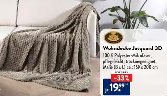 Aldi Süd GÖZZE Wohndecke Jacquard 3D Angebot