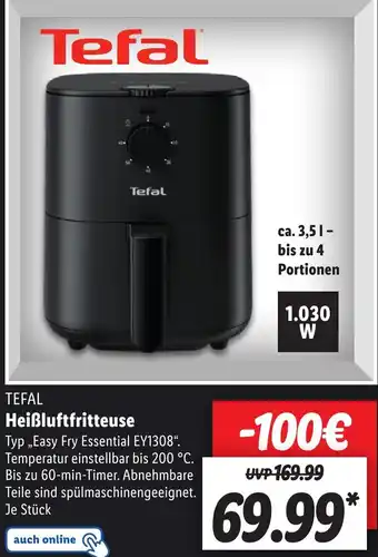 Aldi Nord TEFAL Heißluftfritteuse „Easy Fry Essential EY1308" Angebot