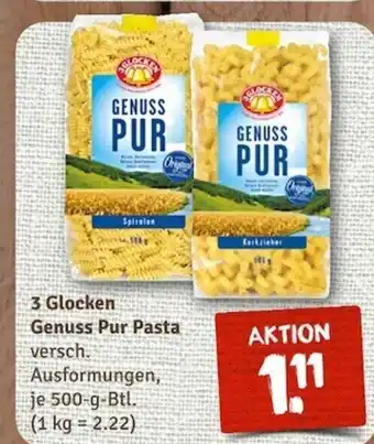 nahkauf 3 Glocken Genuss Pur Pasta versch. Ausformungen, je 500-g-Btl. Angebot