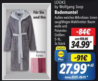 Aldi Nord LOOKS by Wolfgang Joop Bademantel Angebot