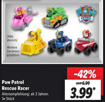 Aldi Nord Paw Patrol Rescue Racer Angebot