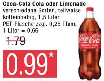 Marktkauf Coca-Cola Cola oder Limonade 1,5 Liter Angebot